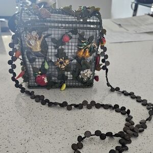 VTG Mary Frances Embellished Wire Mesh Garden Women's Bag